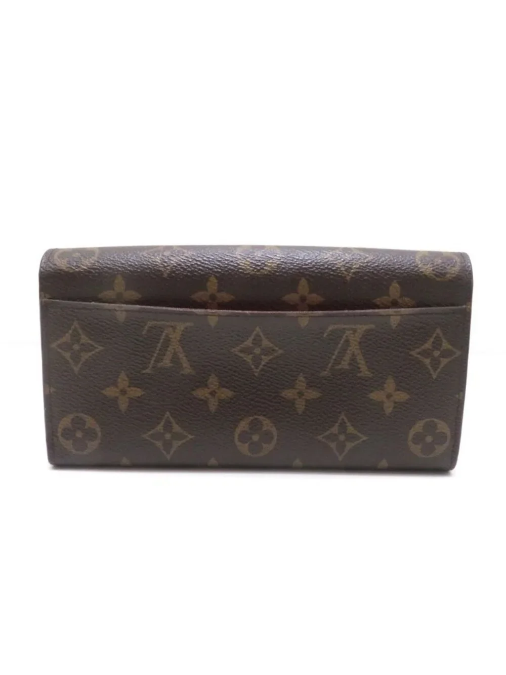 Louis Vuitton Portefeuille Sarah Monogram Coquelicot Wallet Canvas Brown